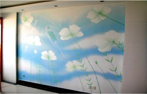 彭州画墙绘怎么画好白云的蓬松感？