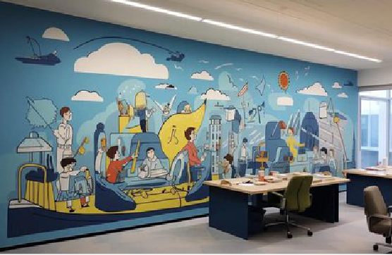 彭州办公室墙绘的特点。