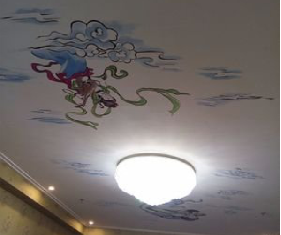 彭州如何快速绘制天花板上的手绘墙？